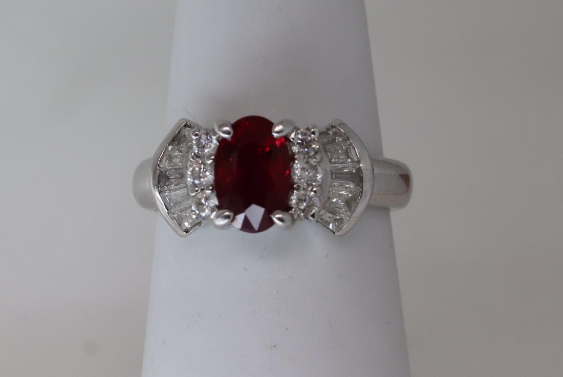 18k Ruby Ring/ Diamonds. (1 of 2)