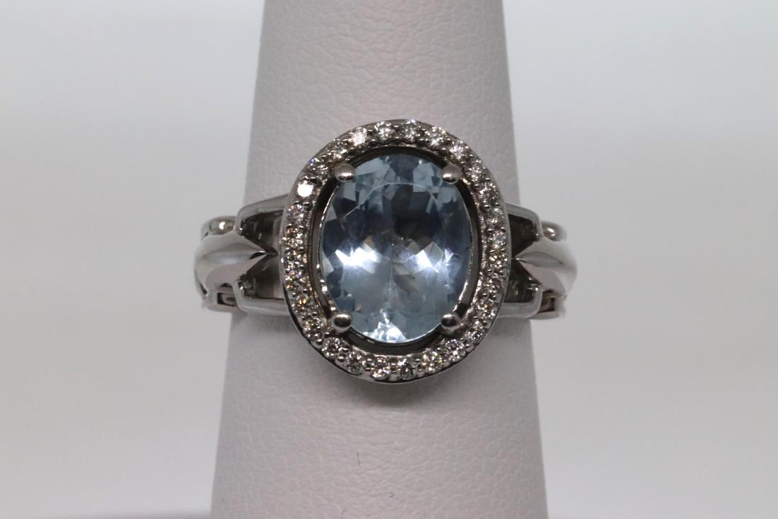 LeVian Aquamarine and Diamond Ring (1 of 5)
