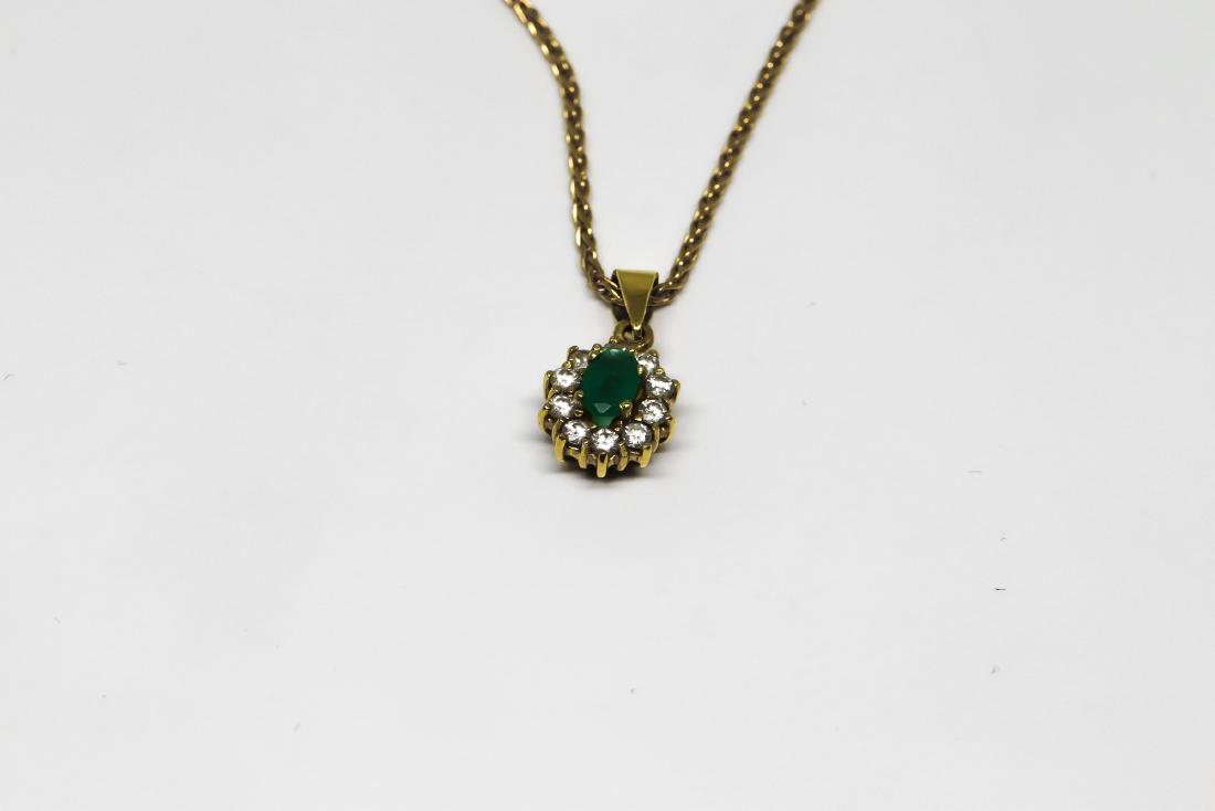18k Yellow gold with Emerald and diamonds (1 of 2)