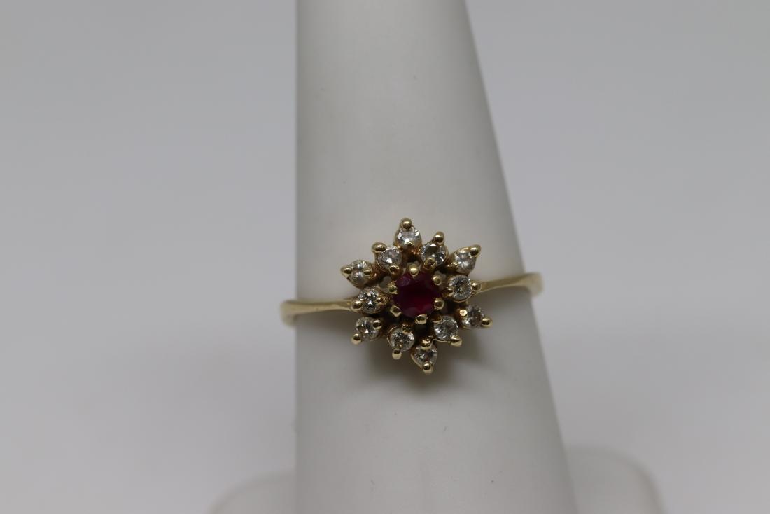14k Ruby/ Diamond Ring (1 of 3)