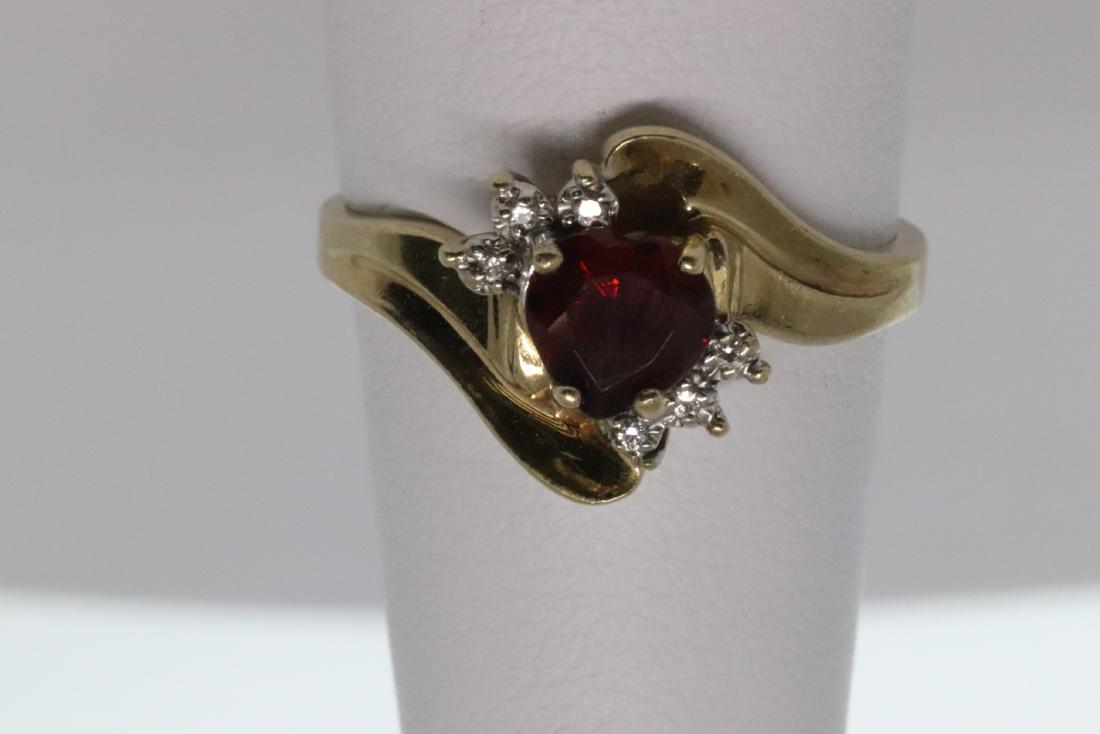14k Diamond & Garnet Ring (1 of 3)