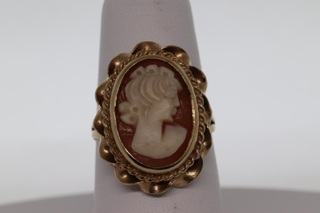 14Kt Art Deco Victorian Cameo Ring (1 of 4)