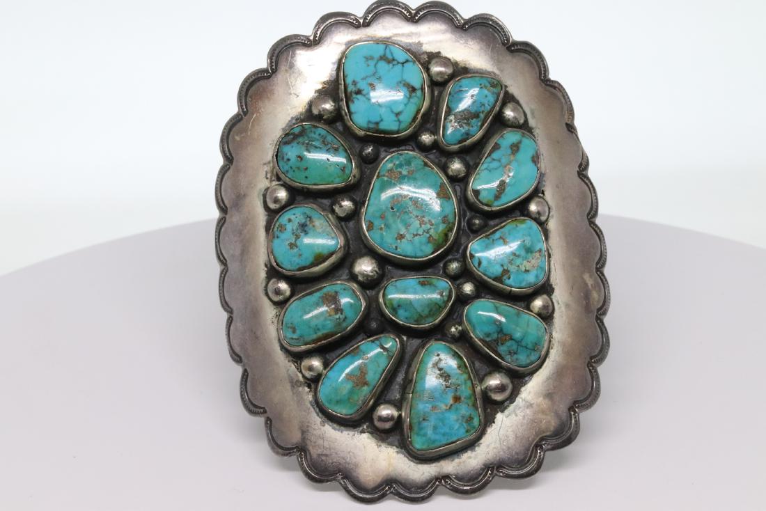 Sterling Turquoise Native American Cuff Bangel (1 of 7)