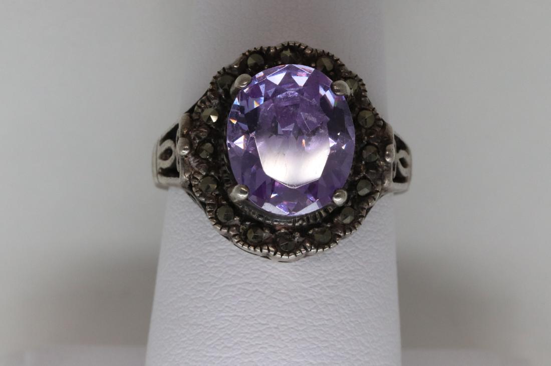 Ladies Silver/diamond ring (1 of 6)