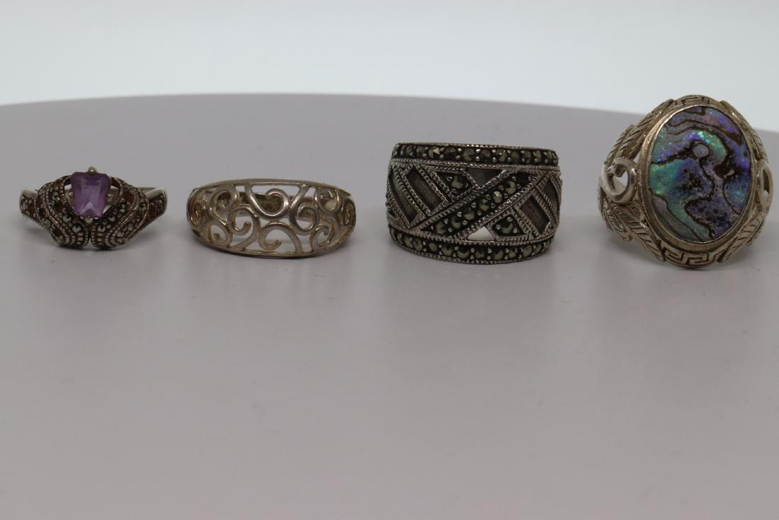 Lot of 4 womens 925 silver rings (1 of 7)