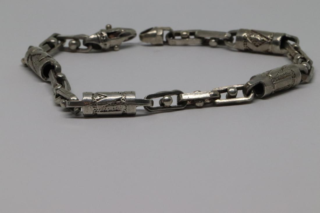 Mens silver bracelet (1 of 3)