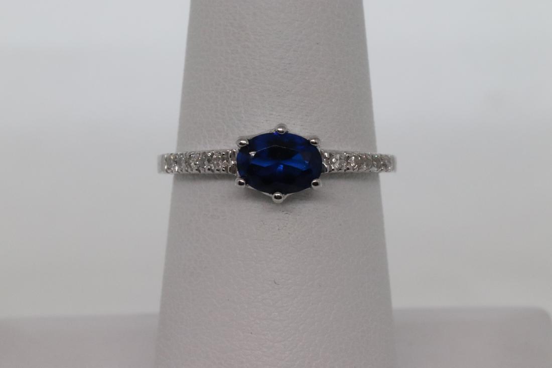 14kt Diamond/ Sapphire Ring (1 of 5)
