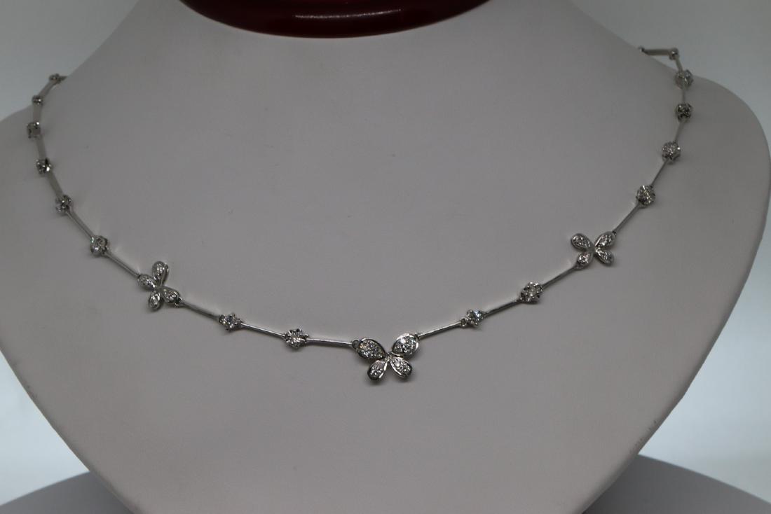 14Kt Diamond Butterflies Necklace (1 of 6)