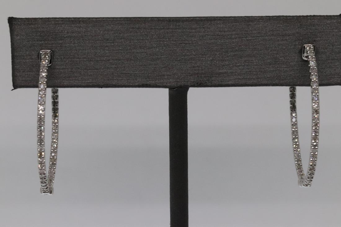 14Kt Diamond Hoop Earrings (1 of 6)