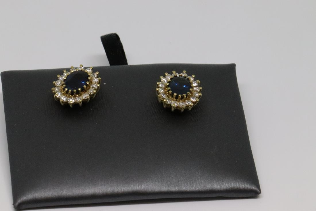 Sapphire & Diamond Earrings (1 of 2)