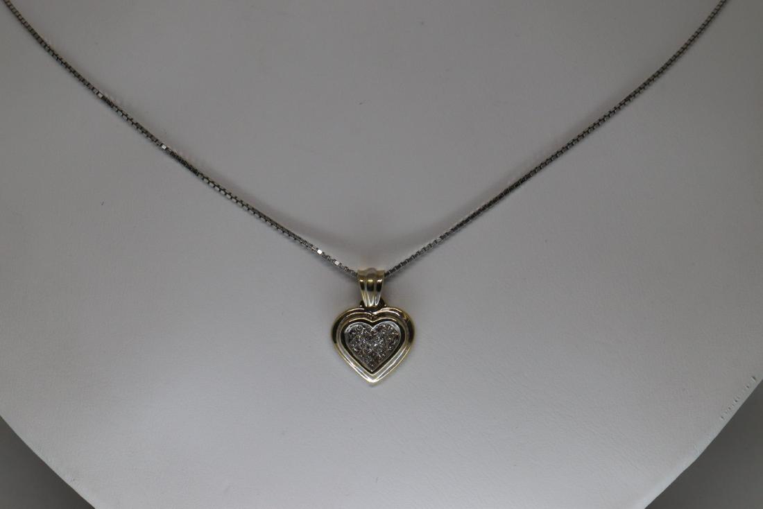 14Kt Diamond Heart Necklace (1 of 3)