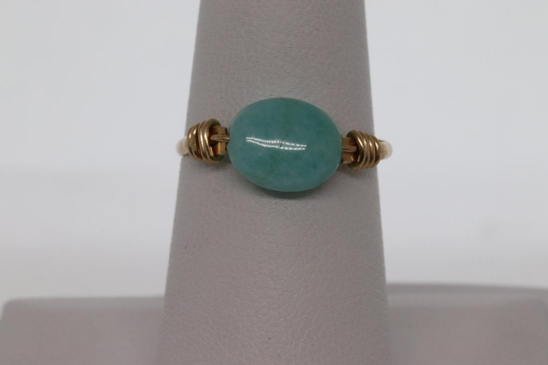 Art Deco 14Kt  Turquoise Ring (1 of 5)