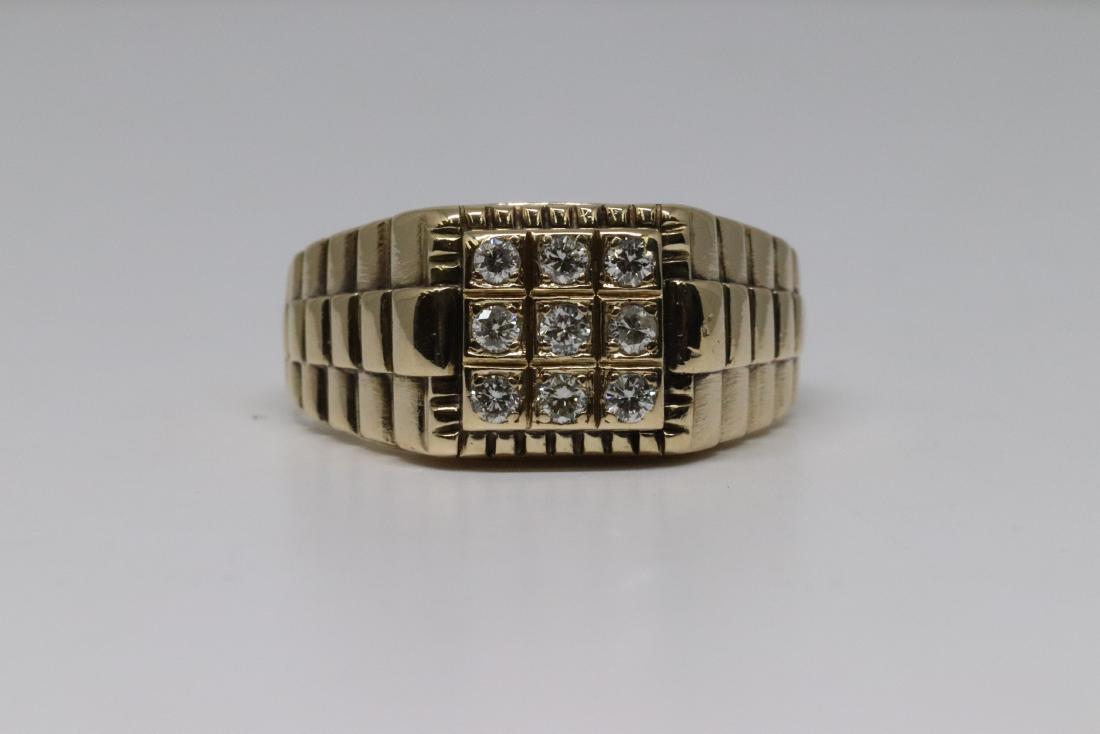 14kt Men's Rolex Ring With Diamonds (1 of 4)