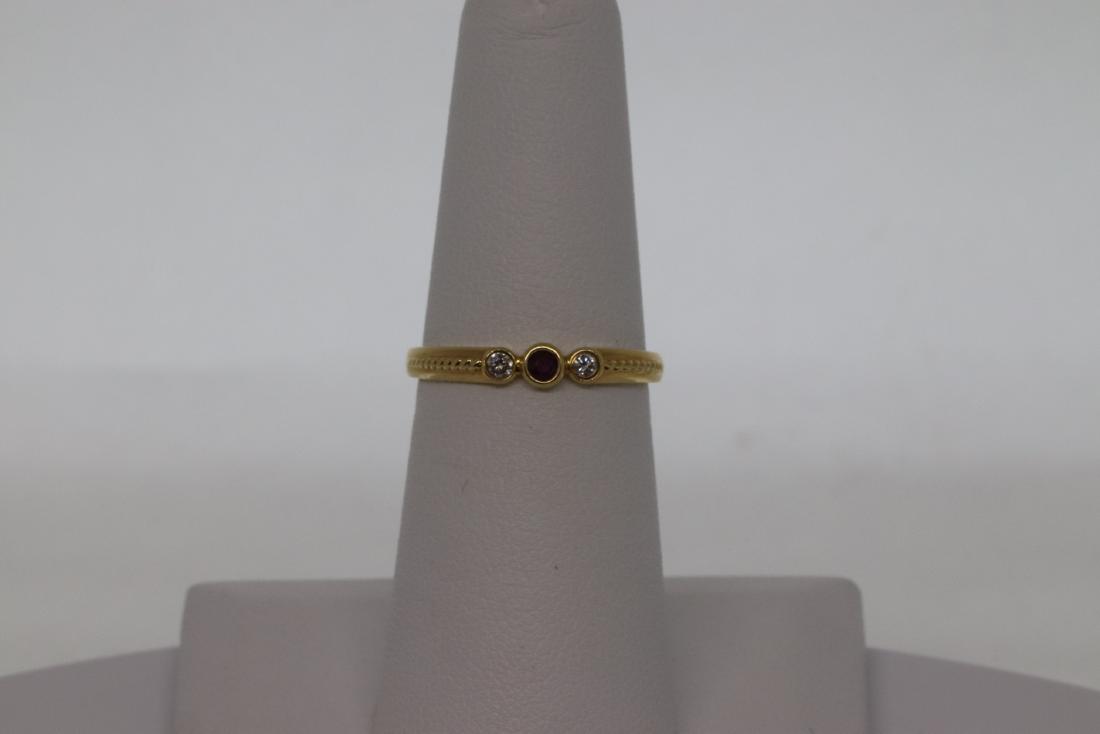 18Kt Art Deco Diamond & Ruby Ring (1 of 4)