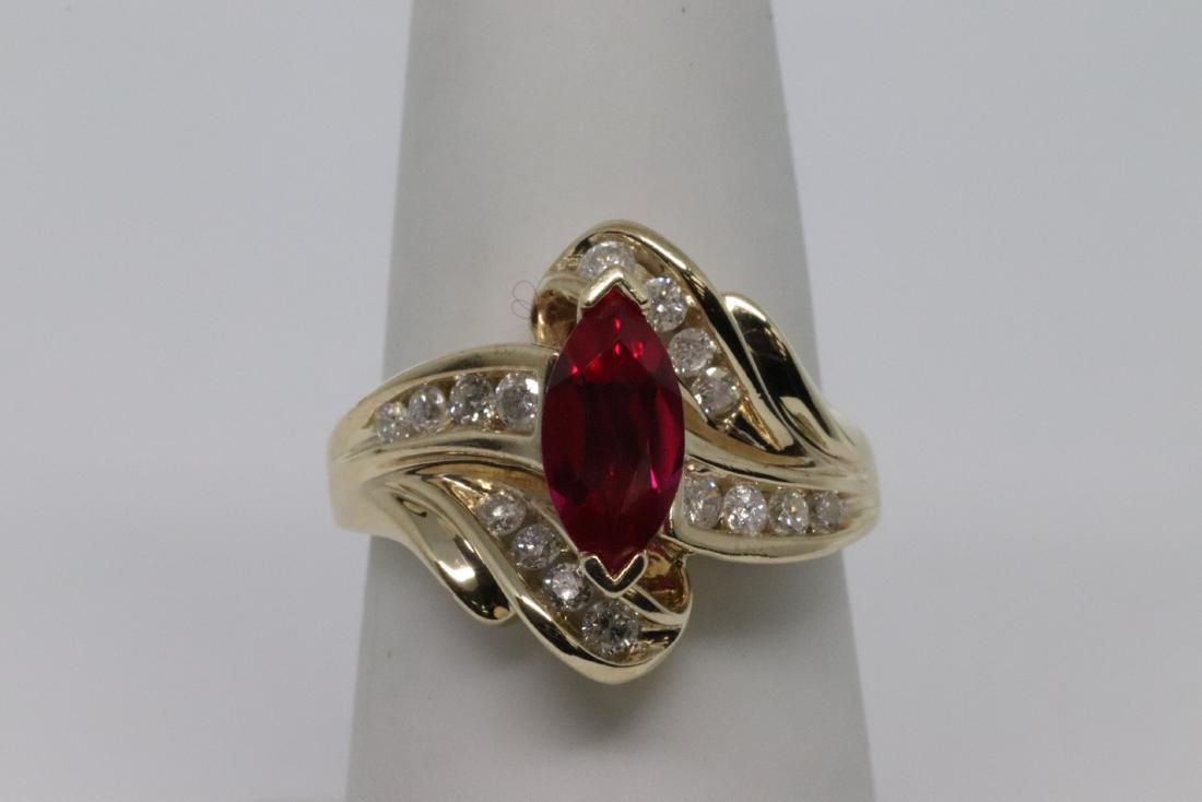 Lady's Diamonds & Ruby Ring (1 of 3)