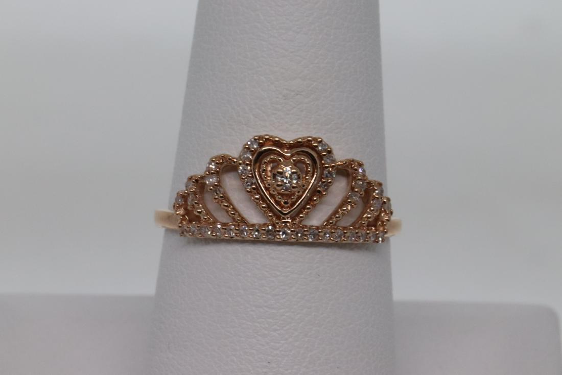 14Kt Diamond Crown Ring (1 of 4)