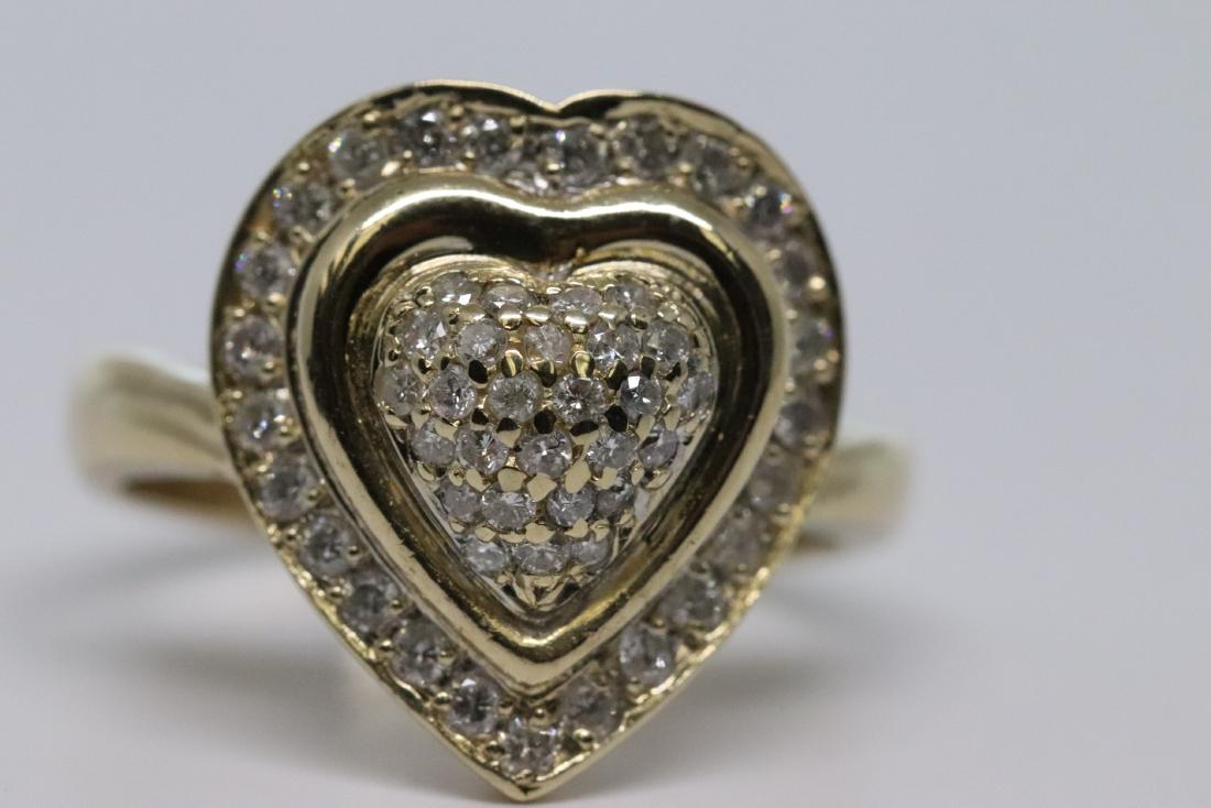 Lady's Heart Design Diamond Ring (1 of 3)