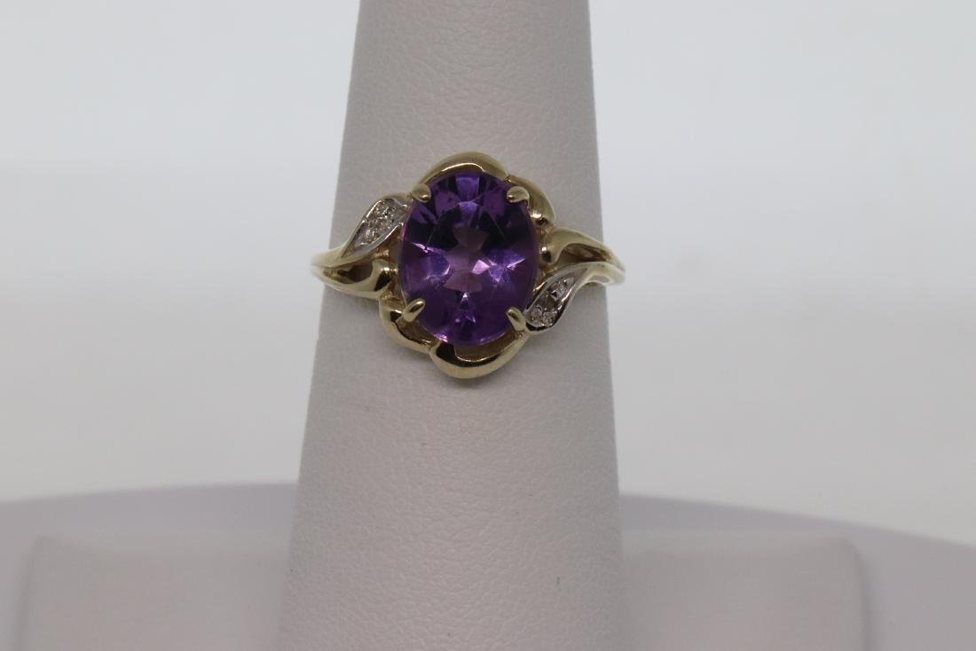 Ladies Diamond & Amethyst Ring (1 of 3)
