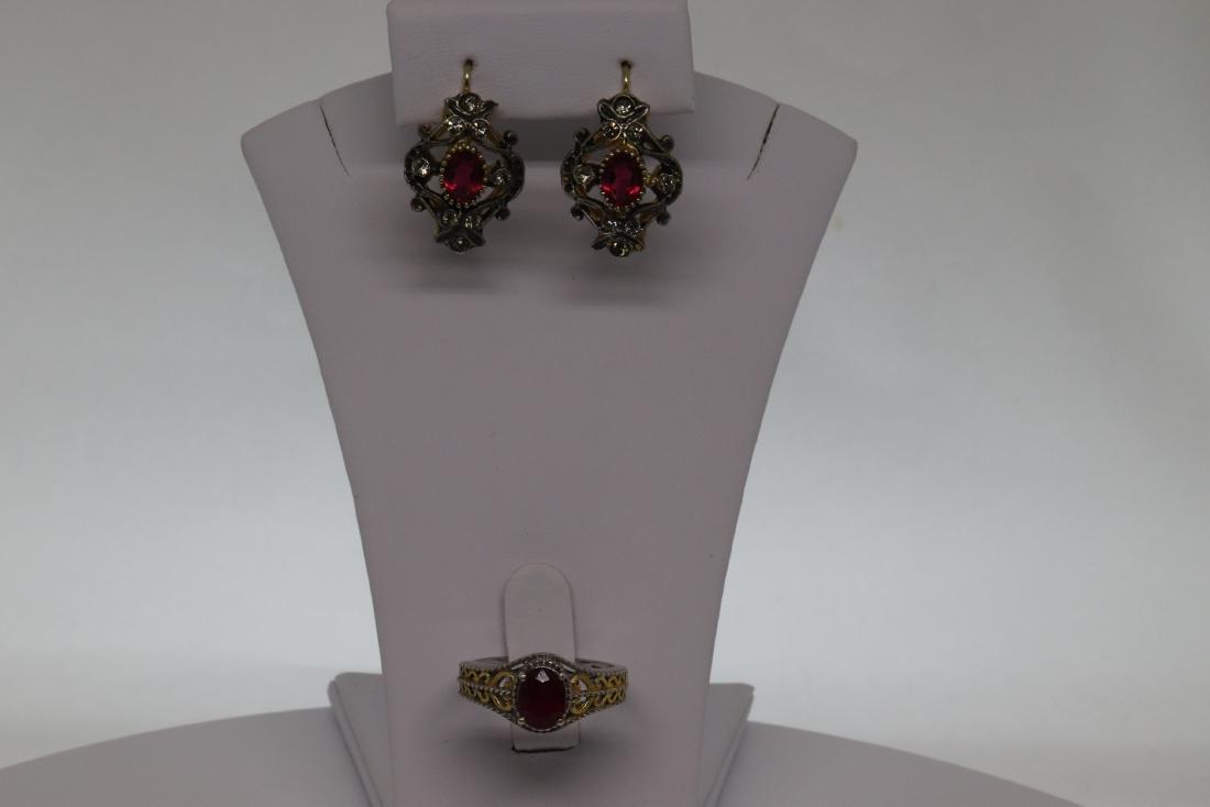 Lot Of 3 Ladies .925 Silver Art Deco Design (1 of 6)