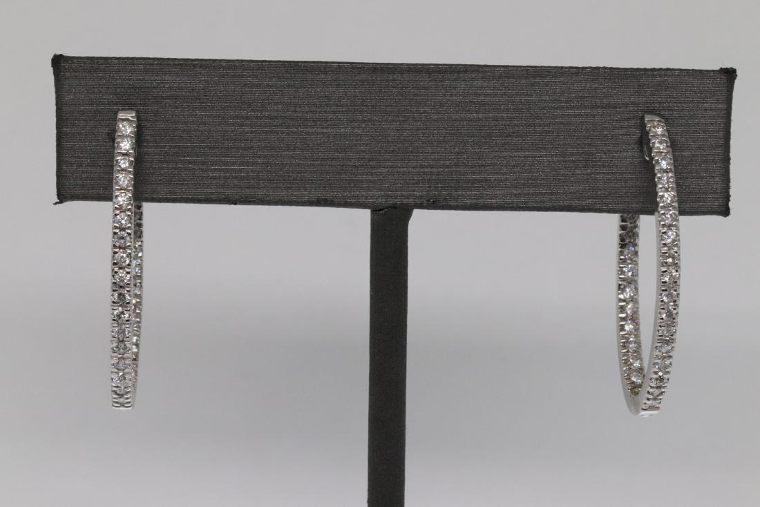 14Kt Diamond Hoop Earrings (1 of 6)