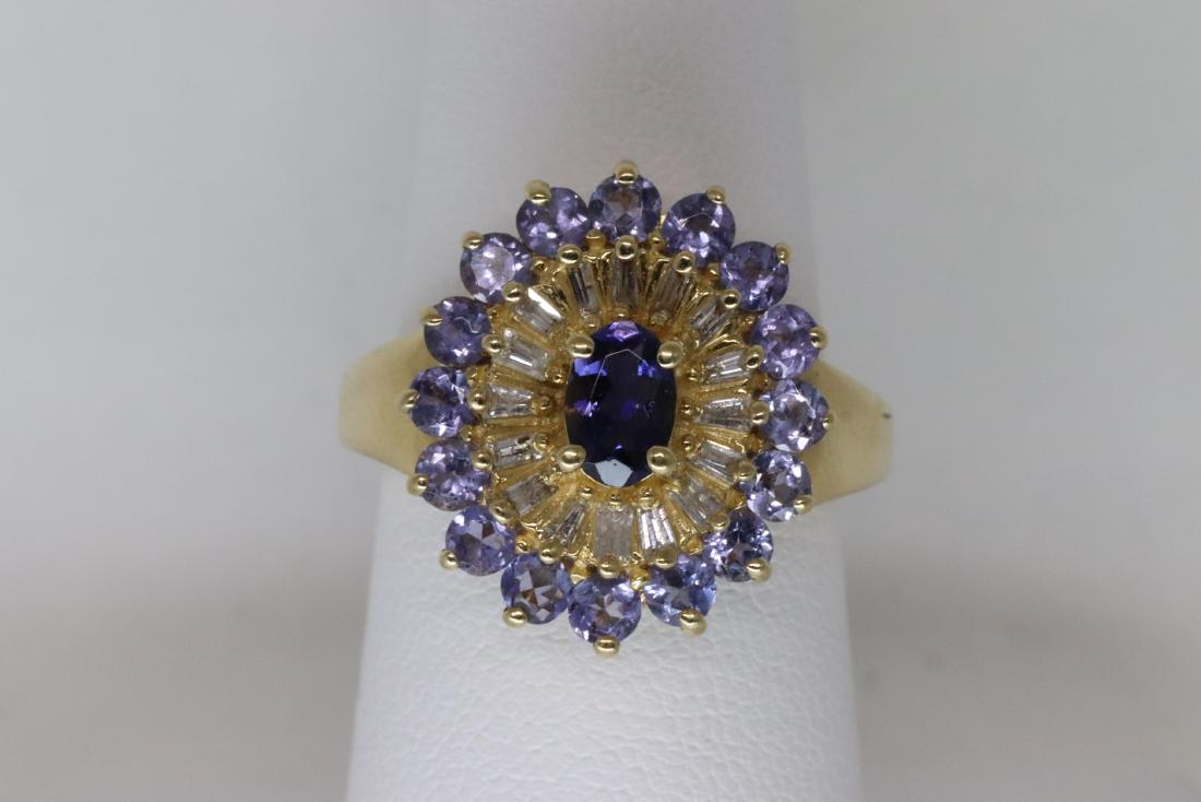 14Kt Tanzanite/Diamond Ring (1 of 5)