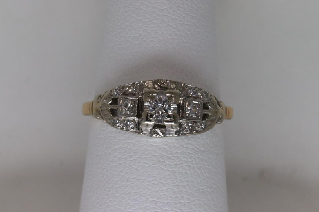 Art Deco Diamond Ring 14kt (1 of 5)