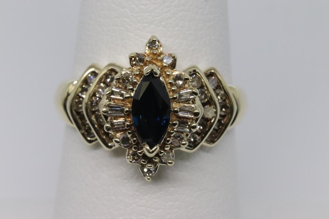 Ladies Diamond & Sapphire Ring (1 of 3)