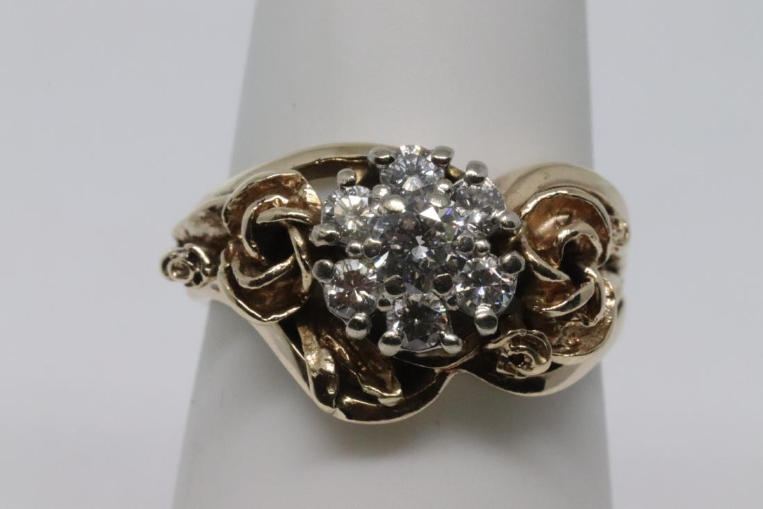 14k Art Deco Diamond Ring (1 of 4)