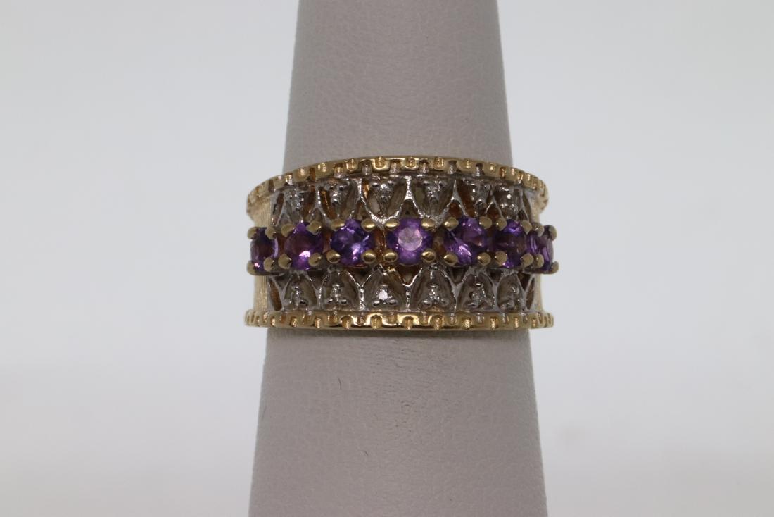 14Kt Ladies Diamond & Tanzanite Ring (1 of 6)