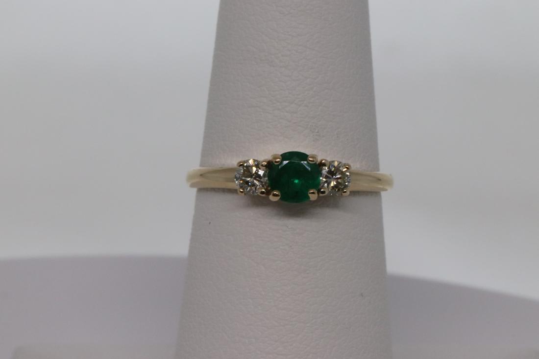 14kt Emerald & Diamond Ring (1 of 5)
