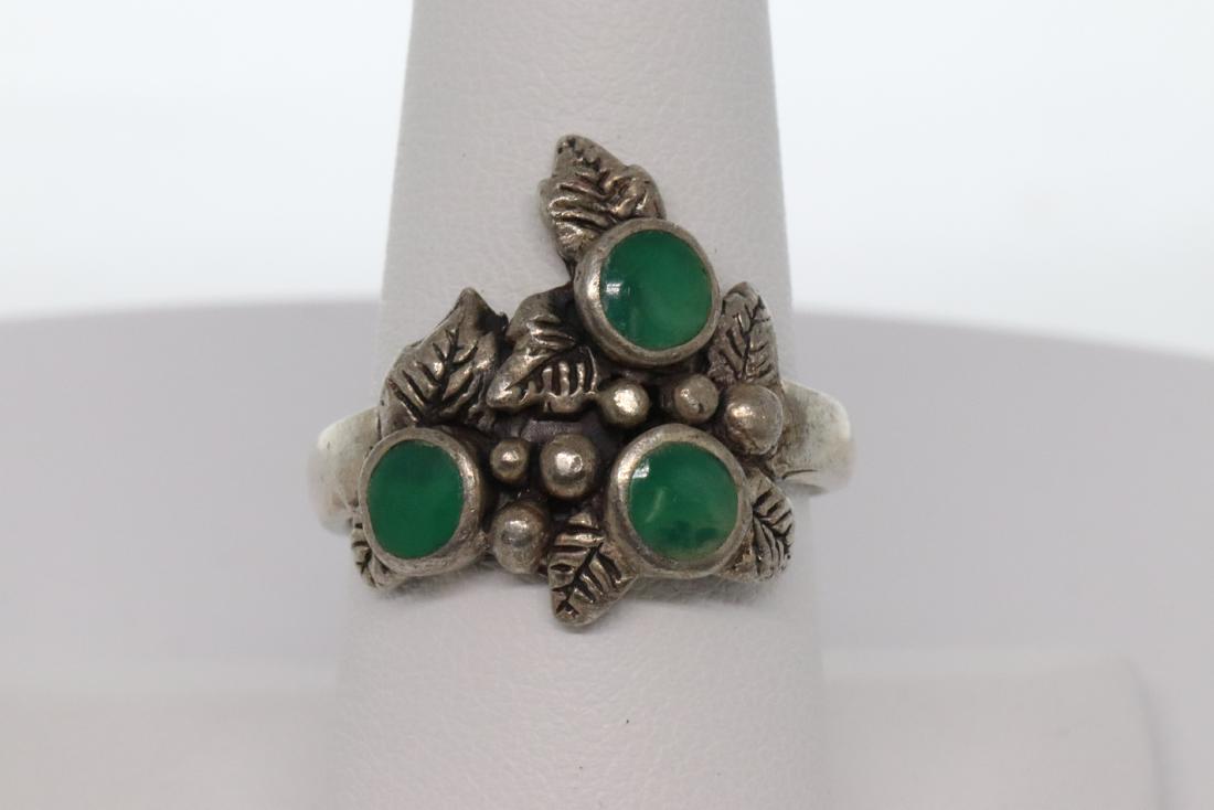 925 Womens grape leave ring (1 of 5)