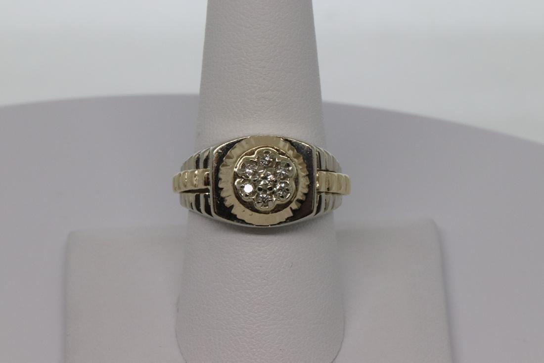 14Kt Men's Rolex Diamond Ring (1 of 6)