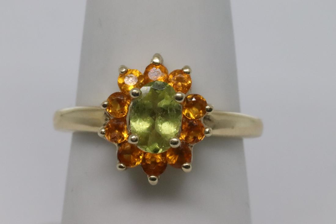 14Kt Peridot & Citrin Ring (1 of 3)