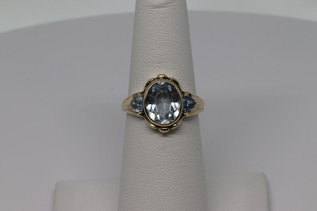 Art Deco Aquamrine Gold Ring (1 of 4)