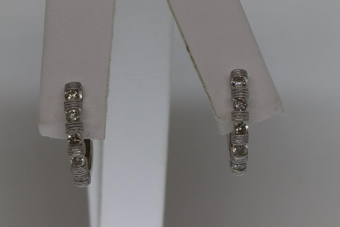 18kt Diamond Hoop Earrings (1 of 6)
