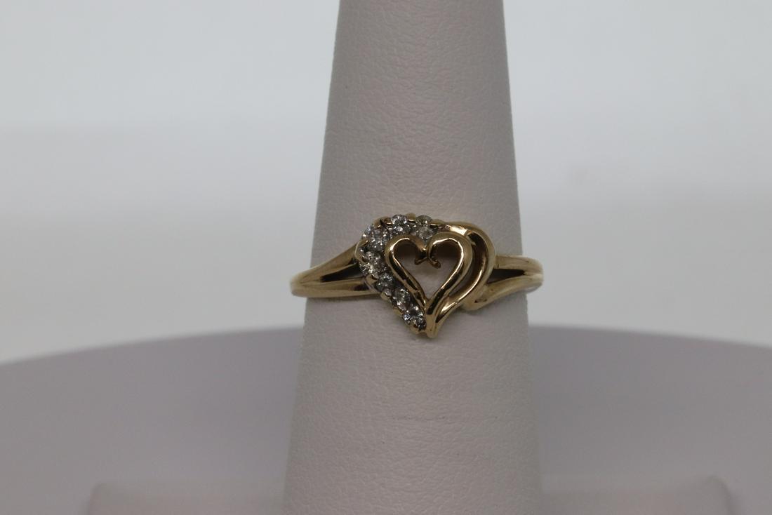 14Kt Diamond Heart Ring (1 of 4)