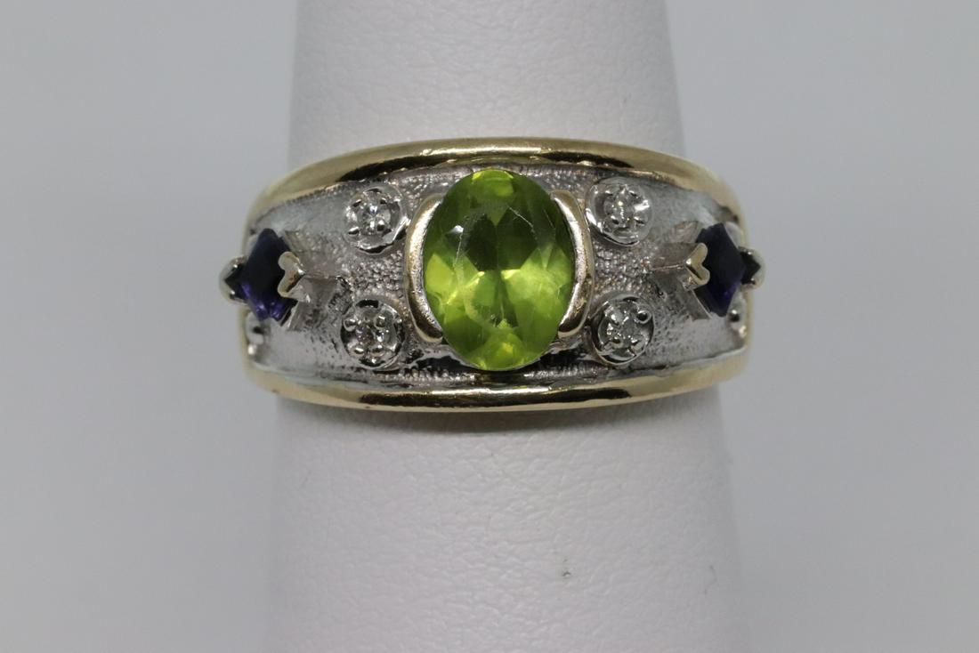Diamond, Sapphire and Peridot Ring (1 of 3)