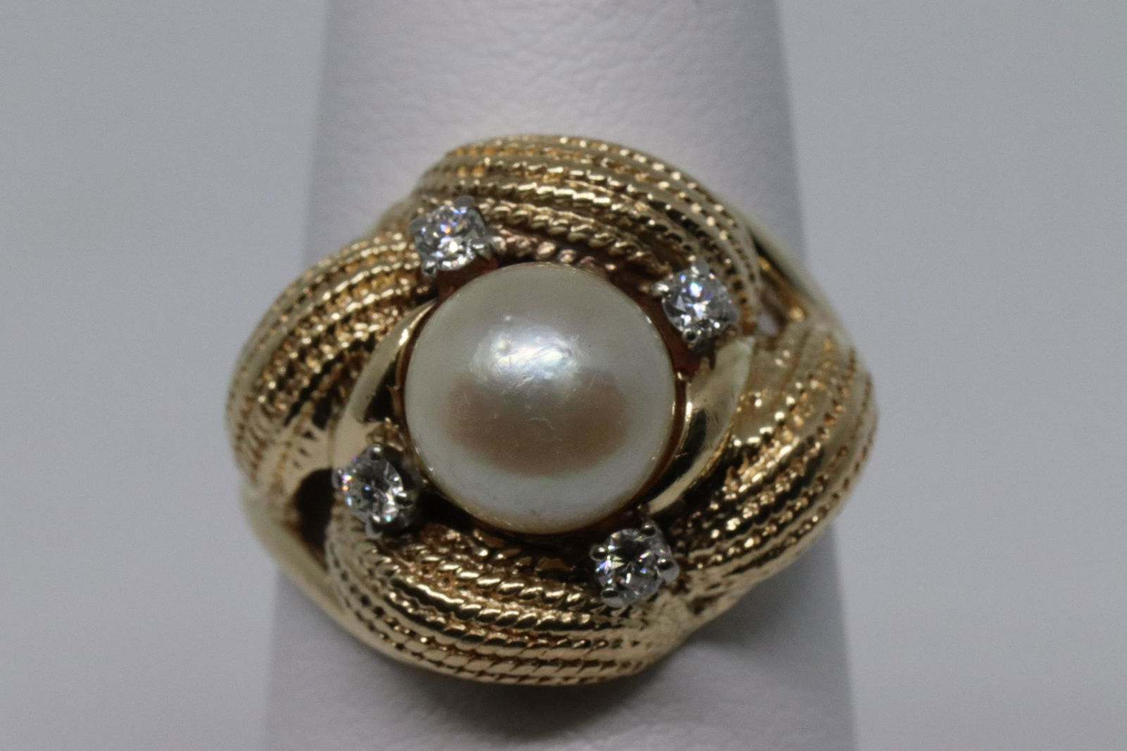 Art Deco Diamond/Pearl Ring (1 of 6)