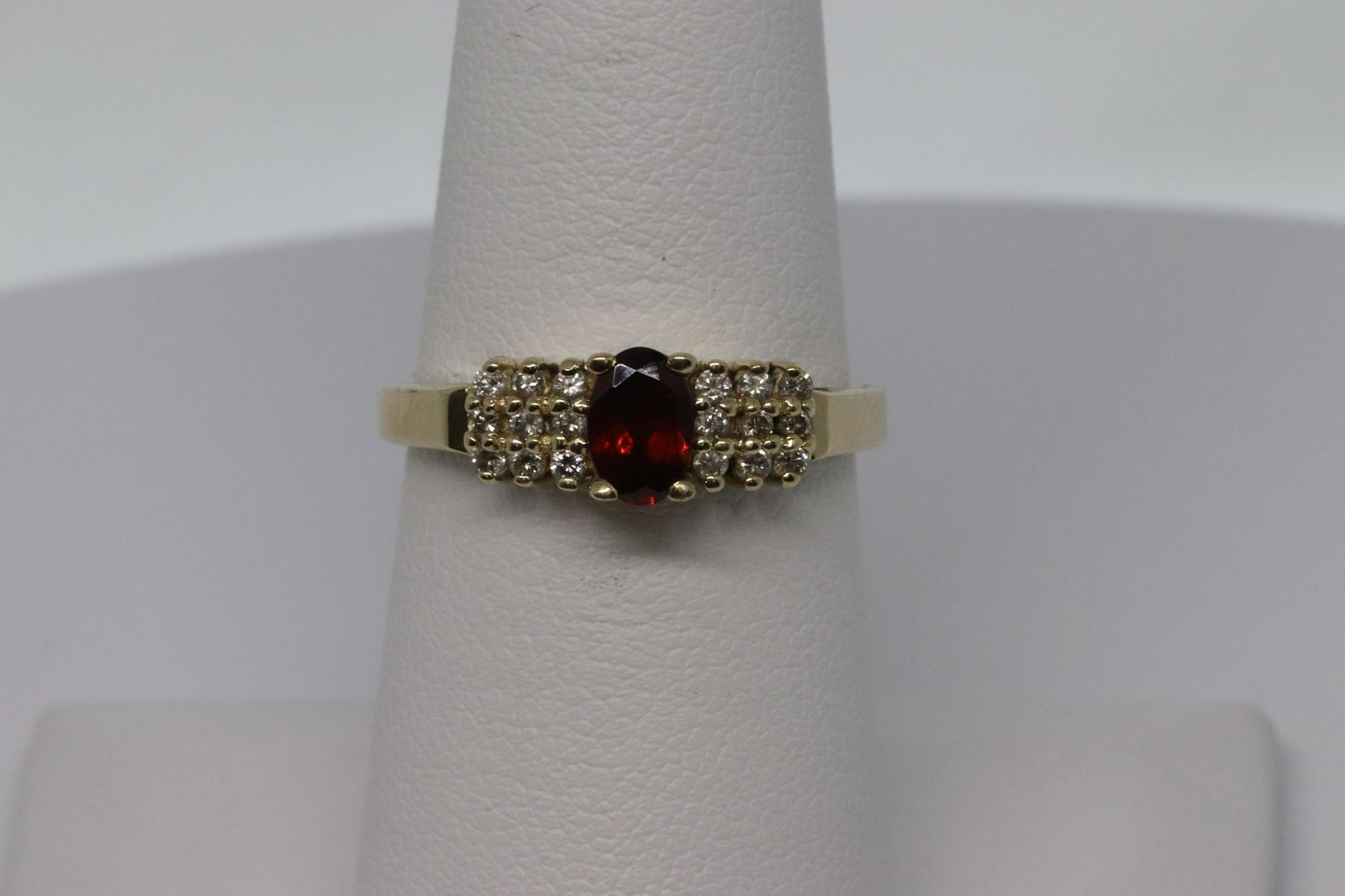 14kt Diamond & Orange Tourmaline (1 of 5)