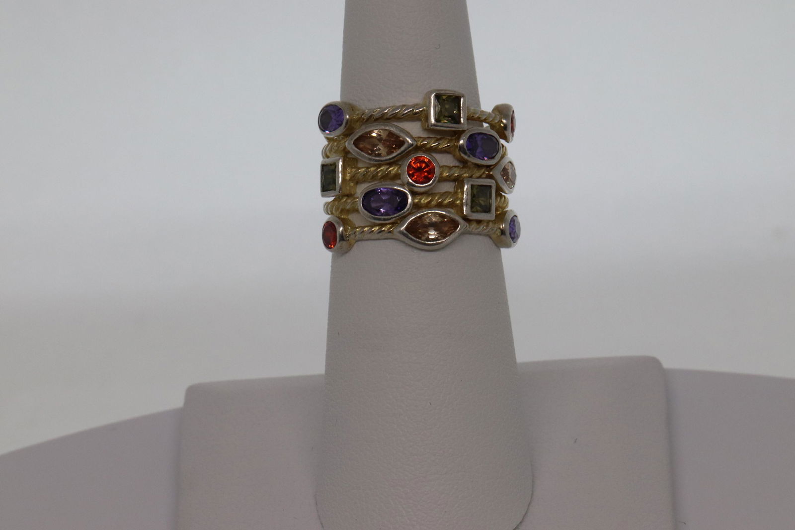 Ladies Multi color stone ring (1 of 5)