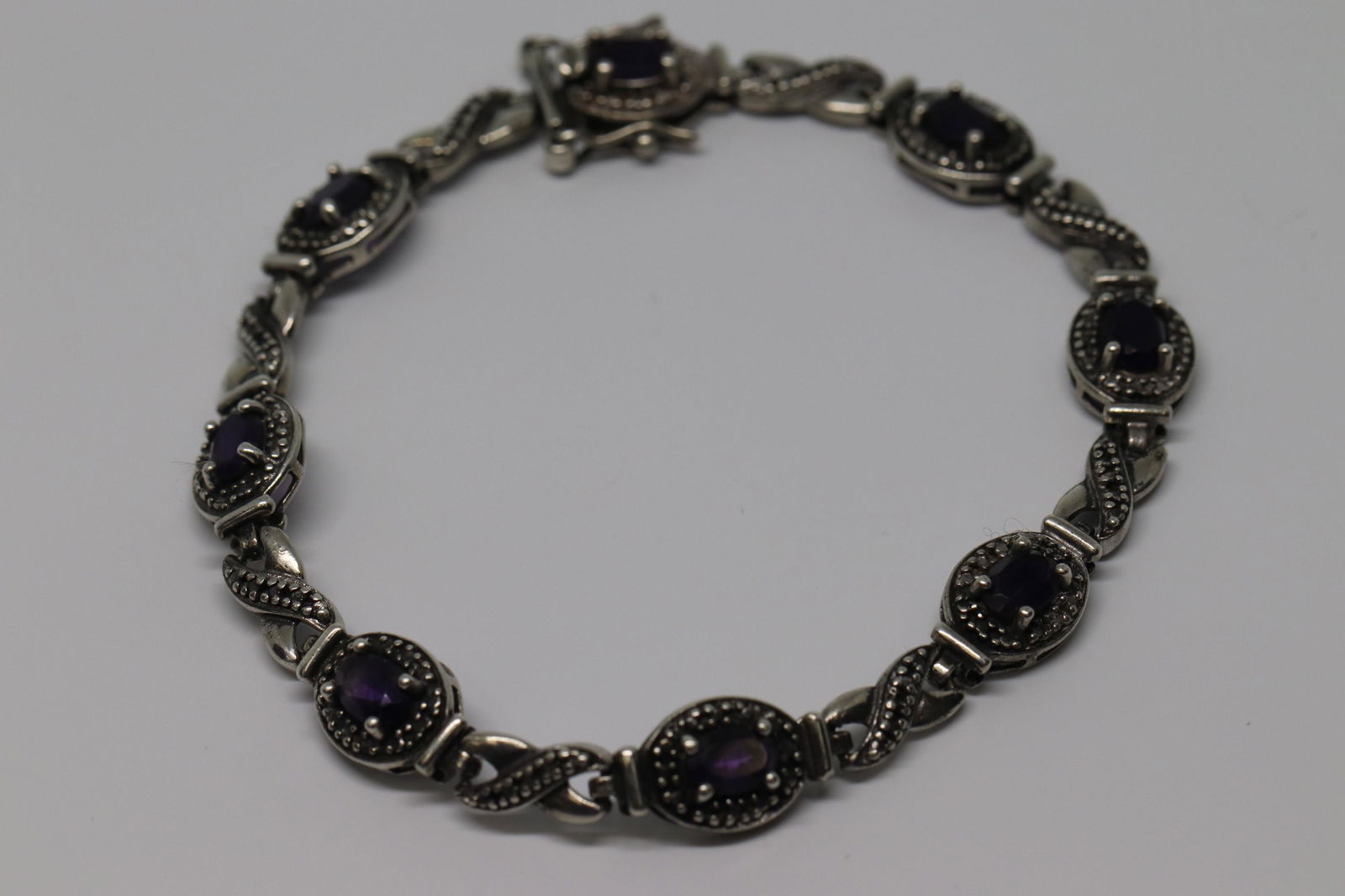 925 Silver womens art deco ring with amazing center (1 of 4)