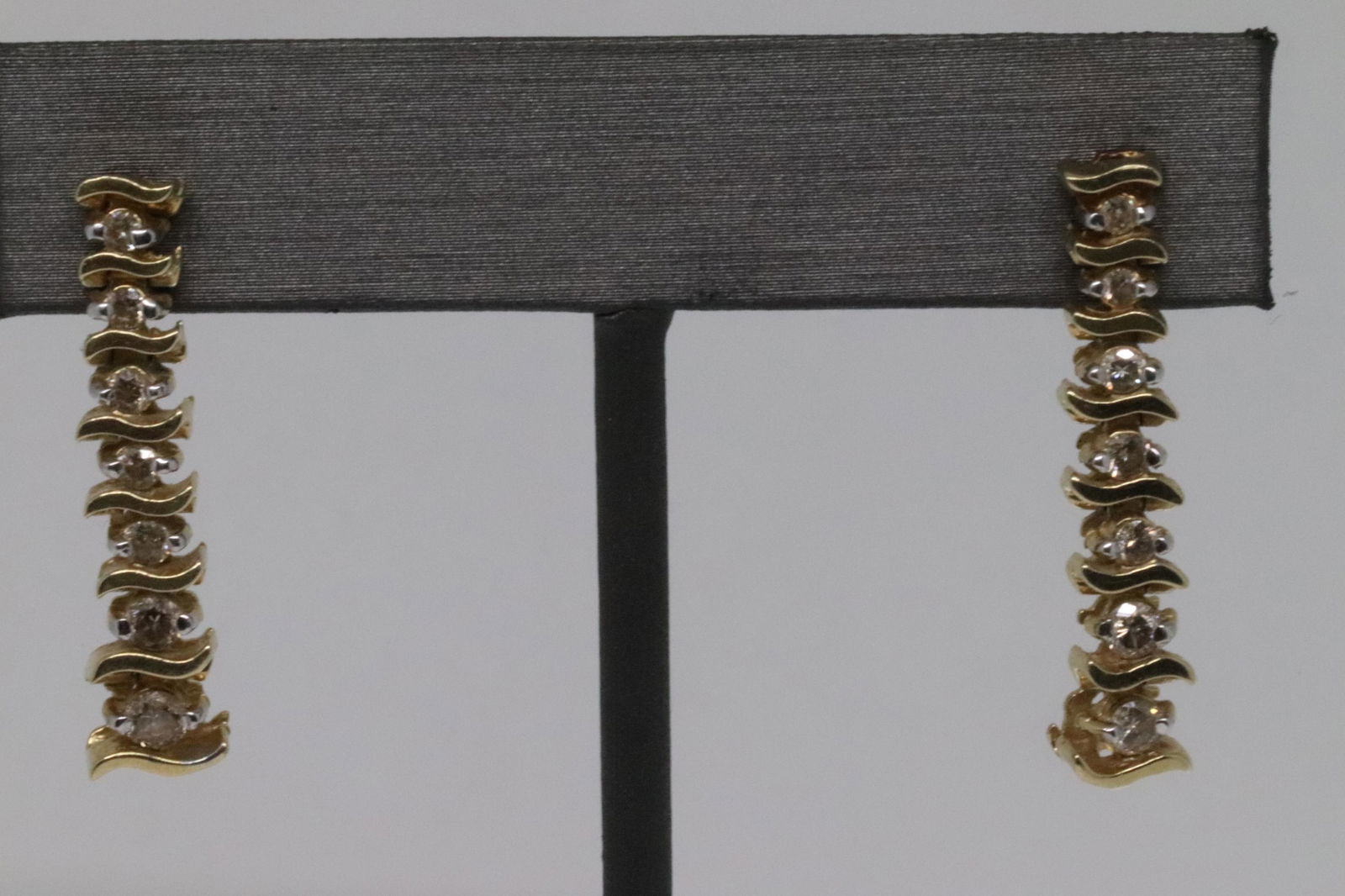 14k Dangling Diamond Earrings (1 of 2)