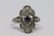 18kt Art Deco Diamond and Sapphire Ring. - 2