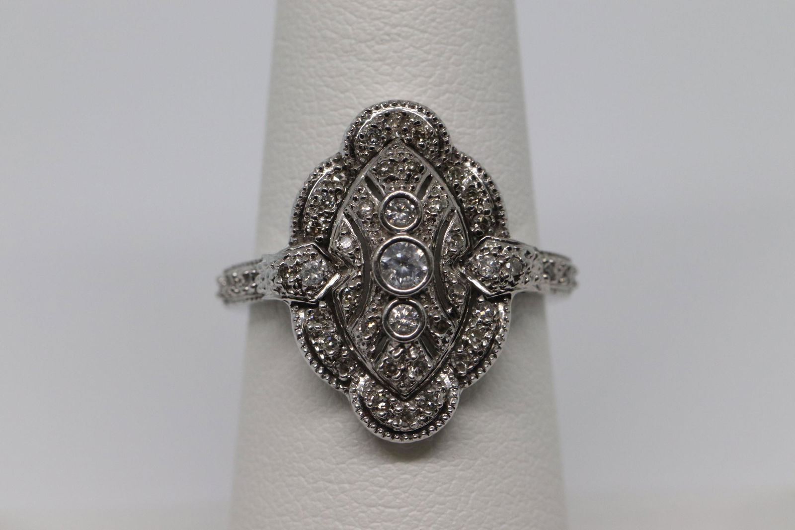 14Kt Art Deco Diamond Ring (1 of 3)