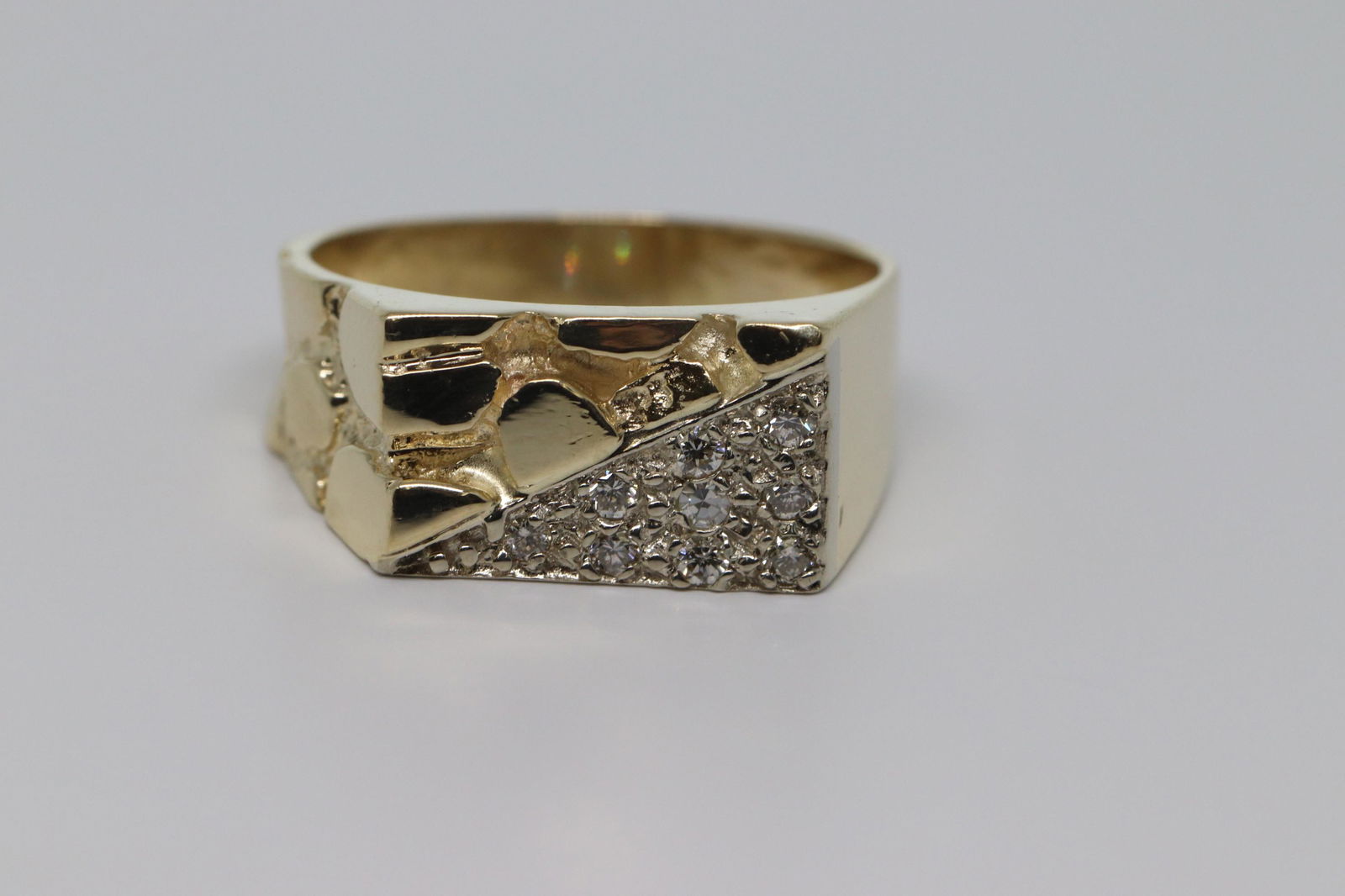 14kt Men's Diamond Nugget Ring (1 of 6)