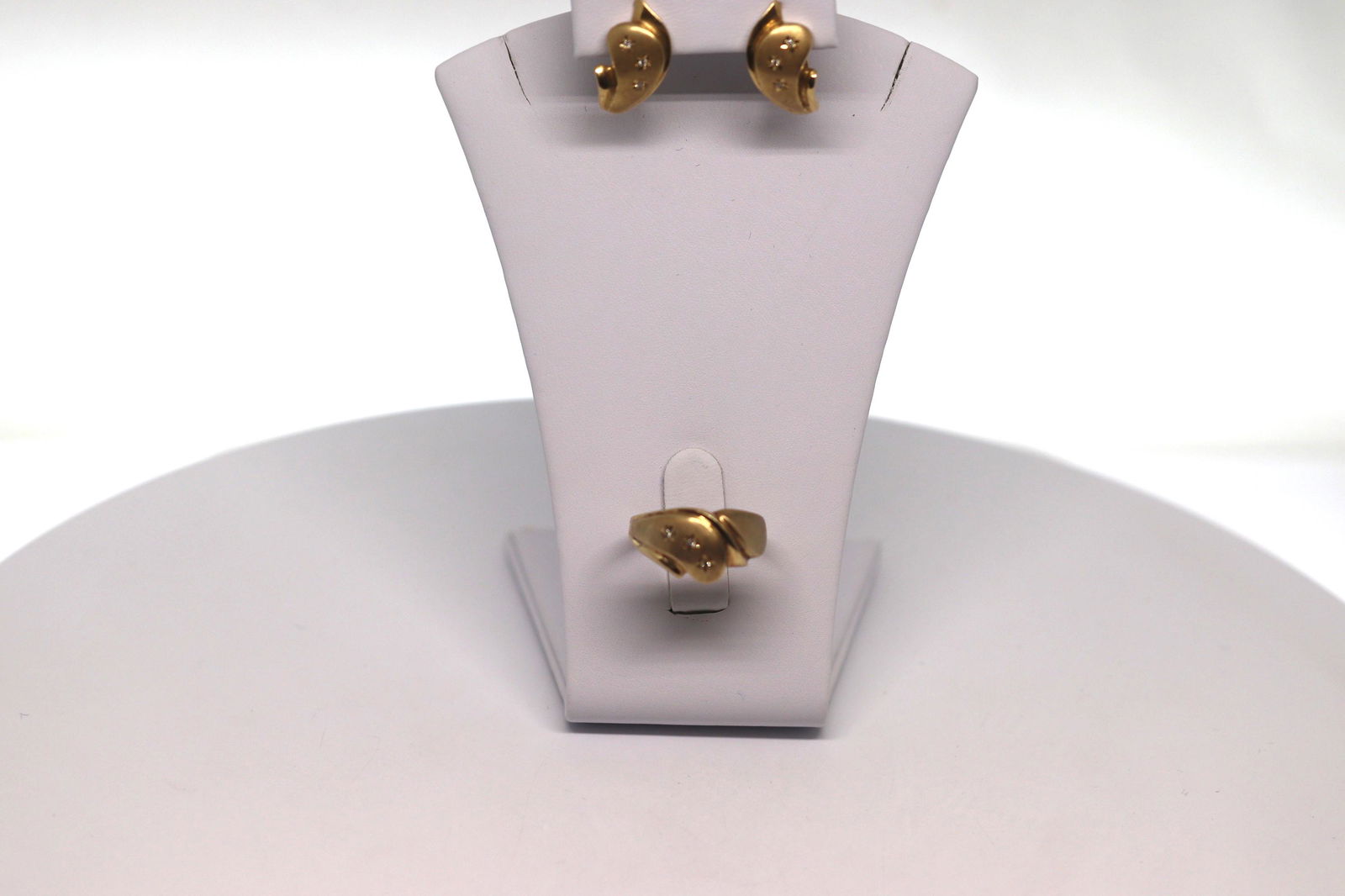 14k Yellow Gold Diamond Set Ring,Earring (1 of 3)