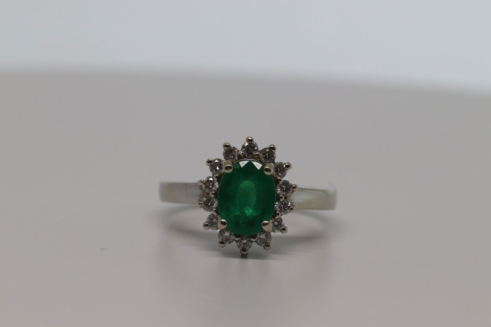 14k Diamond and Emerald Ladies Ring (1 of 5)