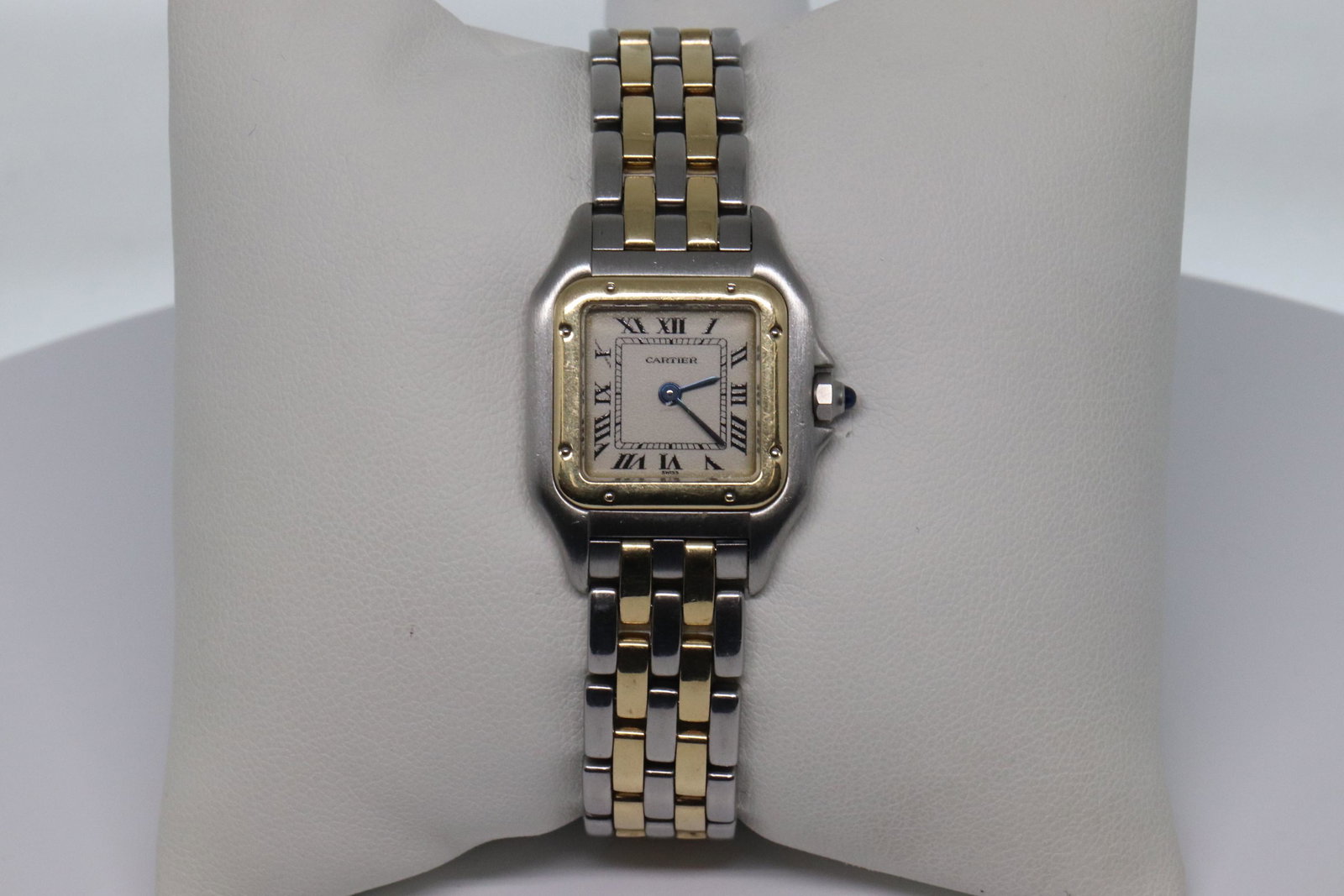 Ladies Cartier Panthere in 18k & stainless steelÂ : Ladies Cartier Panthere in 18k & stainless steel with 2 rows of gold. Quartz. Ref 1120. Fine Pre-owned Cartier Watch. Certified preowned Cartier Panthere 1120 watch is made out of Stainless steel on a