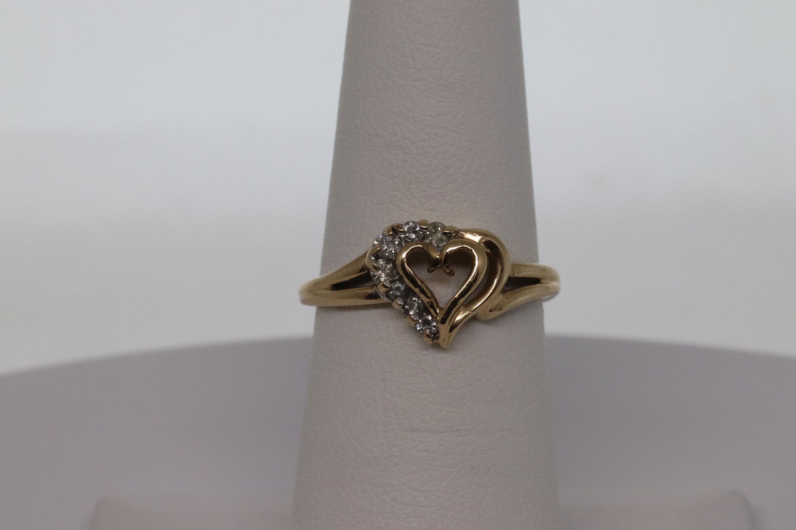 14Kt Diamond Heart Ring (1 of 4)