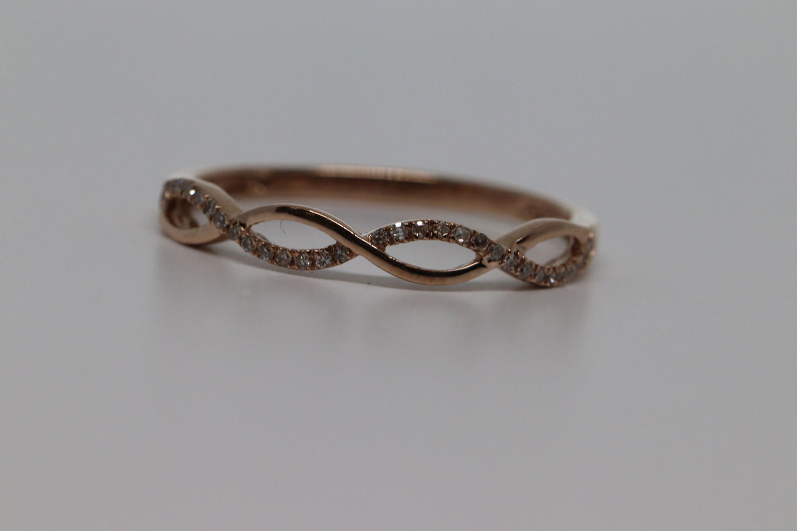 Ladies Diamond Rose Gold Band (1 of 3)